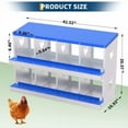 thumbnail image 2 of Chicken Nesting Boxes 6/8/10 Holes Galvanized Steel Rustproof Egg Laying Box with Egg Collection Systems, Hen Eggs Laying Box, Ventilated/Easy to Install, for Chicken House/Duck House/Hen, 2 of 7