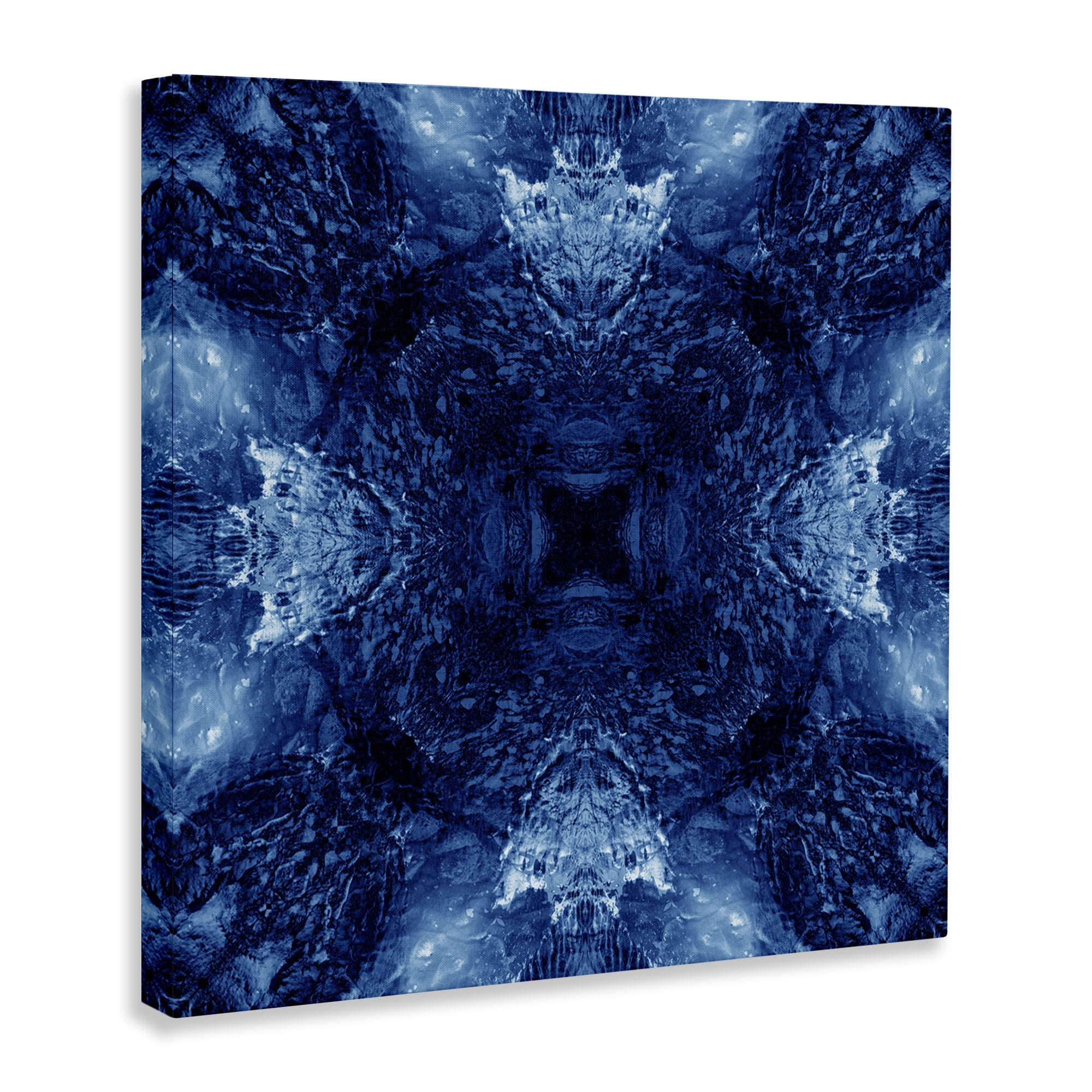 Stupell Industries Symmetrical Tie Dye Pattern Abstract Painting Wrapped Canvas Art Print Wall Art, 30 x 30
