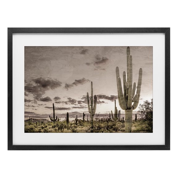 Stupell Industries Rustic Lodge Desert Sky Wilderness Black Framed Print Under Glass, 20 x 14, by Kim Allen