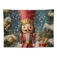 thumbnail image 5 of Pratyus Nutcracker Christmas Tree Snowfall Tapestry Wall Hanging for Bedroom Living Room Dorm Decoration Short Plush Fabric Without Fading 40x30inch, 5 of 6