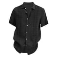 thumbnail image 3 of Mens Bowling Shirts Hawaiian Shirt Big and Tall Retro Button Up Vintage Guayabera Camp Shirt Black M, 3 of 3