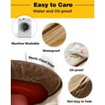 thumbnail image 3 of nqOlkjepod Vintage Brown Geometric Round Tablecloth, Fitted Table Cover with Elastic for 45"-54" Round Tables, Farmhouse Country Retro Wood Grain Table Cloth Dinning Party Waterproof Tablecloths, 3 of 6