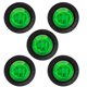 thumbnail image 1 of Horohoroe 3LED 3/4 pulgadas luz lateral del camión LED luz de señal del camión luz lateral del autobús luz del camión 12V (verde 5 piezas), 1 of 8