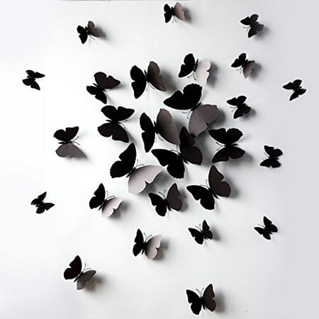Sangu Black Erfly Removable Mural Wall Stickers Decal Mural Wall Stickers Decal