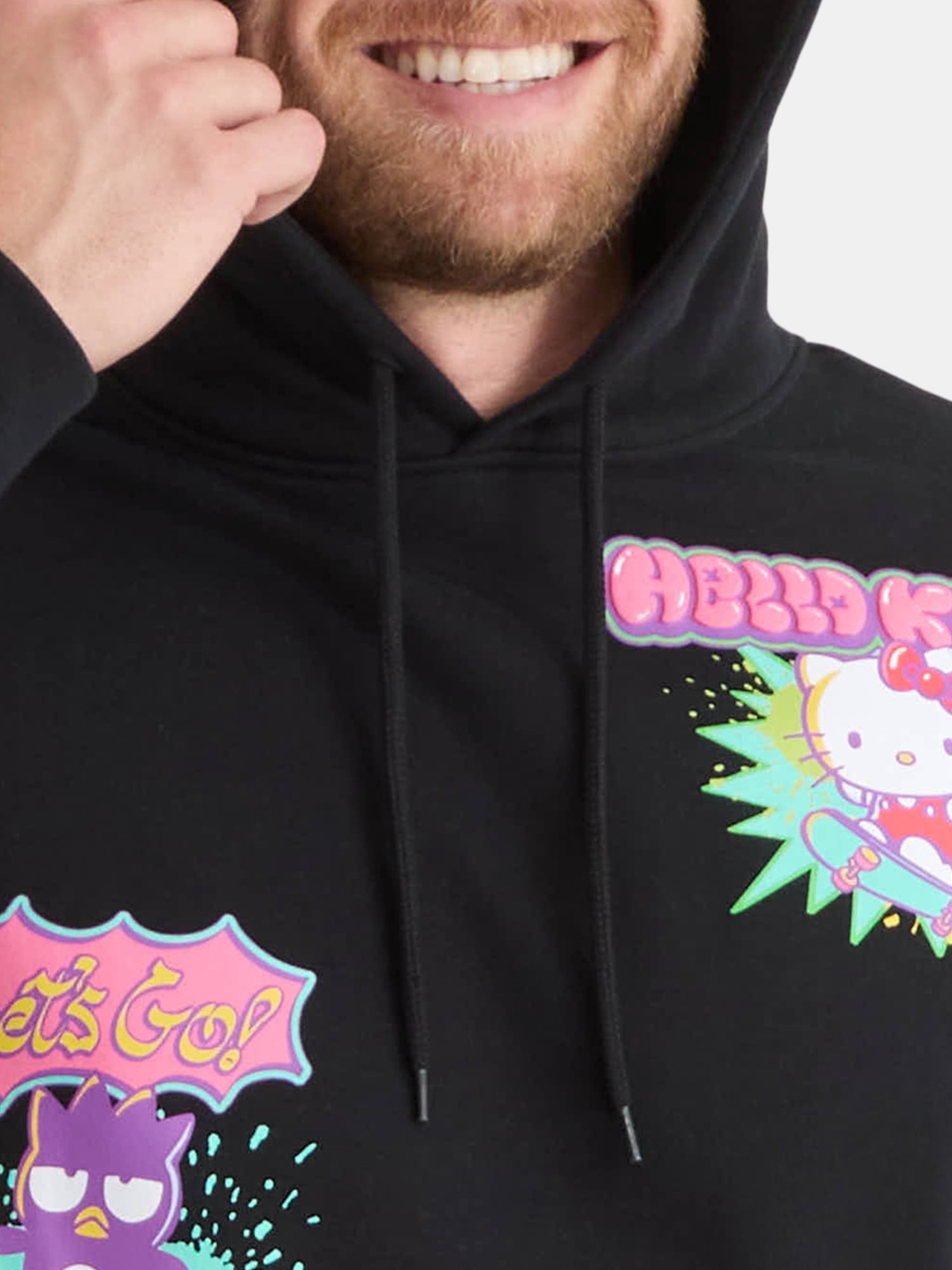Hello Kitty and Friends Men's and Big Men's Front Back Graphic Hoodie, Sizes XS-3XL