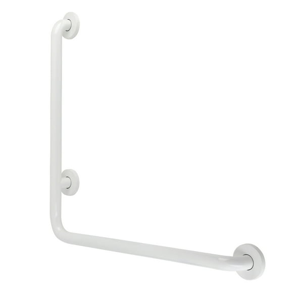 Kingston Brass GBL1424CSRW 24"x 24" L-Shaped Grab Bar - Right Hand, White