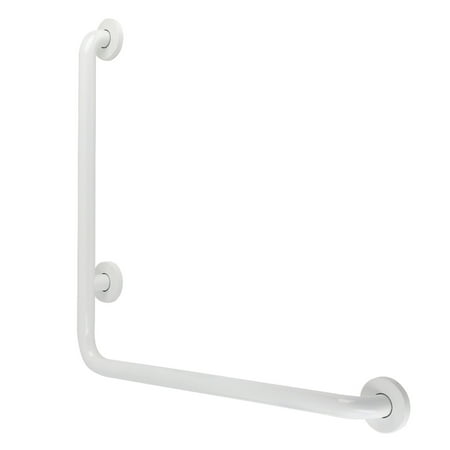 Kingston Brass GBL1424CSRW 24"x 24" L-Shaped Grab Bar - Right Hand, White