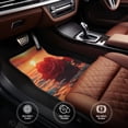 thumbnail image 6 of Yiaed Romantic Roses Sunset Ocean Print Carpet Floor Mats for Cars, Auto Accessories Front & Rear Car Floor Mats Car Floor Foot Mat Sets of 4 Pieces, 6 of 7