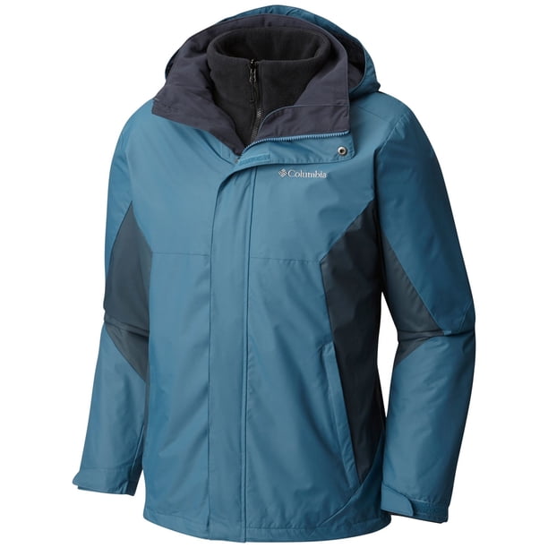 Chubasquero 3 en 1 Columbia para hombre, azul, XXL