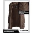 thumbnail image 3 of Chaqueta acolchada Steve Madden, larga y pesada, color oliva para mujer, 3 of 7