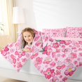 thumbnail image 4 of jejeloiu Cartoon Flower Bedding Comforter Set,Kawaii Floral Twin Comforter Sets,Pink Peach Blossom Bedding Set For Teens,Super Cozy Room Decor Reversible,2 Pieces, 4 of 8