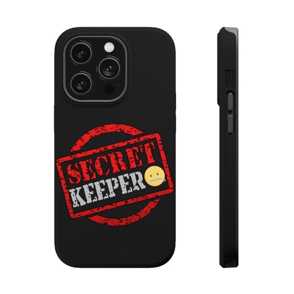 DistinctInk Tough Case for Apple iPhone 15 PRO (6.1" Screen), Compatible with MagSafe Charging - Secret Keeper