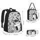 thumbnail image 2 of Disketp Floral Sugar Skull Portrait Mochila Estampada de Gran Capacidad con Lonchera y Estuche, Set de 3 Piezas para Estudiantes, 2 of 7