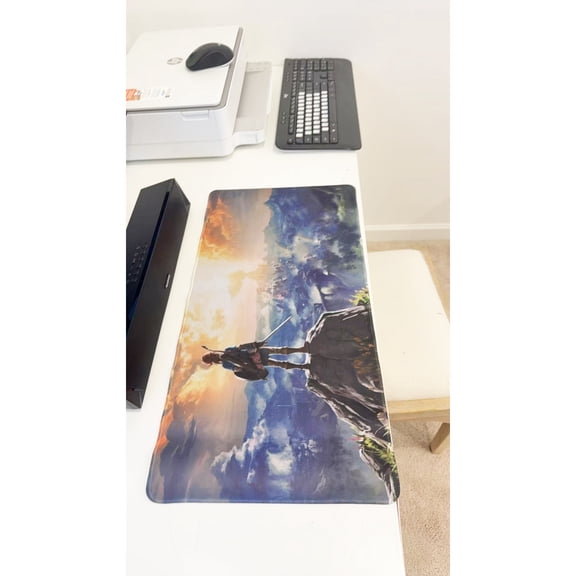 Zelda Breath of the Wild Link Large Gaming Mouse Pad 23.6"x11.5" Non-Slip Desk