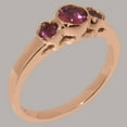 thumbnail image 2 of LBG British Made 14k Rose Gold Natural Pink Tourmaline Womens Engagement Ring - 33 size options - Size 6, 2 of 7