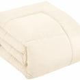 thumbnail image 2 of 600 Thread Count Egyptian Cotton Comforter – Box-Stitched Design, 300 GSM Fill, Single Piece Bedding Comforter, Cal-King Size 98" x 104" Inches, 1pc Comforter with 4 Corner Tabs, (Ivory), 2 of 4