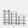 thumbnail image 3 of Davee Antique Walnut and Metal Etagere Bookcase-106.5"W*71"H, 3 of 5