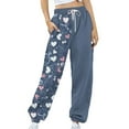 thumbnail image 4 of LEBONYARD Clearance Pants for Women under $10,Women's Casual Trousers Printing Drawstring Pants Waist Long Pants Sweatpants with Pocket Multicolor S, 4 of 5