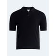 thumbnail image 6 of Free Assembly Men's Cozy Yarn Cable Knit Polo Sweater with Short Sleeves, Sizes XS-3XL, 6 of 6