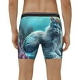 thumbnail image 4 of Rateoe Cat Underwater Fantasy Print Men’s Underwear Boxer Briefs Soft Comfortable Underwear Boxer Briefs, Long Leg Briefs,Anti-chafing Boxer Briefs, 4 of 7