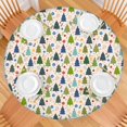 thumbnail image 2 of Multicolor Christmas Tree and Ornament Pattern Round Fitted Tablecloth with Elastic Edge,Dining Table Cover Waterproof,Outdoor Round Tablecloth for Camping,Dining,Indoor and Outdoor, 2 of 7