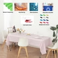 thumbnail image 2 of (12 Pack) Light Pink Premium Rectangle Heavy-Duty Plastic Table Covers (Reusable), 2 of 6