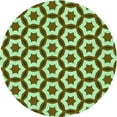 thumbnail image 1 of Ahgly Company Indoor Round Patterned Dark Bronze Brown Area Rugs, 5' Round, 1 of 6