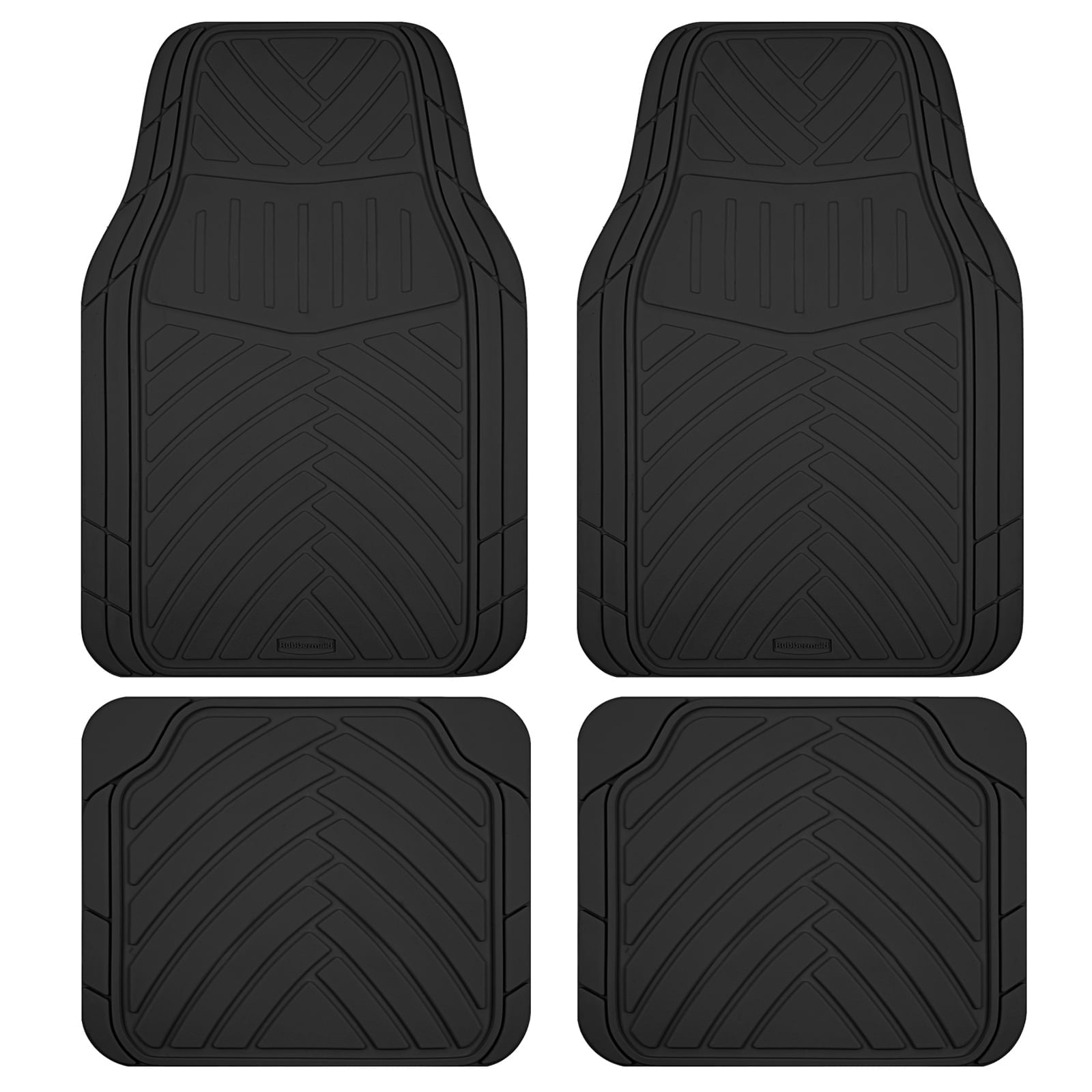 Rubbermaid Car Floor Mats Set, Lightweight Floor Mats,All-Weather Rubber  Car Mats, Non-Slip, Easy to Clean, Universal Fit for Cars, Trucks & SUVs, Black