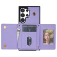 thumbnail image 4 of TECH CIRCLE for Samsung Galaxy S25 Ultra Wallet Case 6.8" 2025, Lightweight Cossbody Phone Case with RFID Blocking Flip Wallet, 5 Card Slots, PU Leather Protective Cover with Shoulder Strap, Purple, 4 of 9