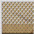 thumbnail image 2 of oneOone Polyester Lycra Mustard Yellow Fabric Geometric Panel Sewing Material Print Fabric By The Yard 56 Inch Wide, 2 of 3