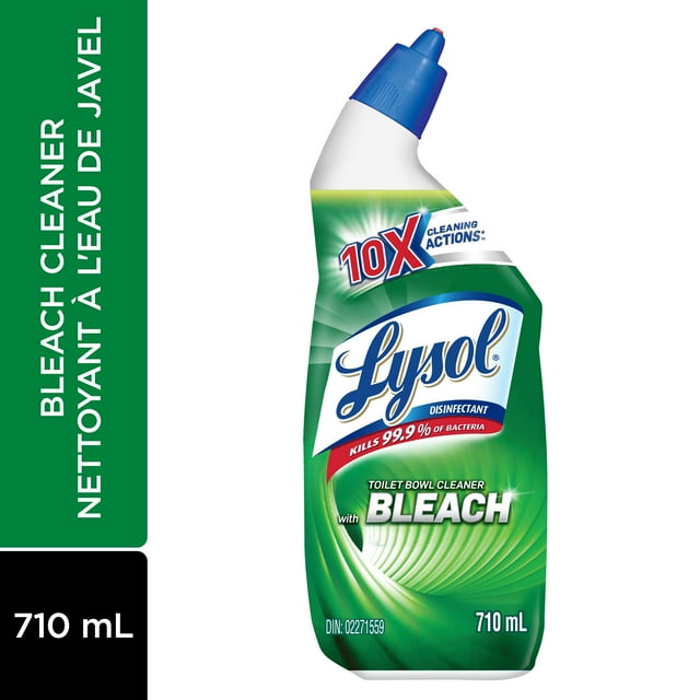 Lysol Bathroom Cleaning- Toilet Bowl Cleaner, Bleach, 10X Power Action, 710 mL