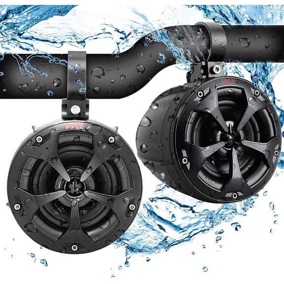 Pyle 2 Way 4" 800W Off Road Waterproof Marine Speaker System (2 Pack) PLUTV41BK