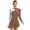 Brown, variant on Haitryli Women Figure Ice Skating Dress Long Sleeve Glitter Rhinestone Ballet Leotard Dance Dress Burgundy XL