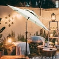thumbnail image 6 of C-Hopetree 9 ft Double Top Outdoor Patio Market Table Umbrella with Solar LED Lights and Tilt, Ivory, 6 of 7
