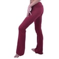 thumbnail image 2 of Vivian's Fashions Yoga Pants - Extra Long, Misses Size (Burgundy, 4X), 2 of 4