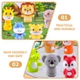 thumbnail image 2 of BRIGHTFUFU 2 pares de títeres de dedo animal lindos títeres de dedo de vinilo muñecas muñecas juguetes títeres para niños niños pequeños, 2 of 8