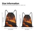 thumbnail image 2 of Fotbe Cool Fire Man Bolsa Mochila con Cordón Estampada, Bolsa de Gimnasio Deportiva, Bolsa Cinch, Bolsa con Cordón para Hombres y Mujeres-Small, 2 of 6