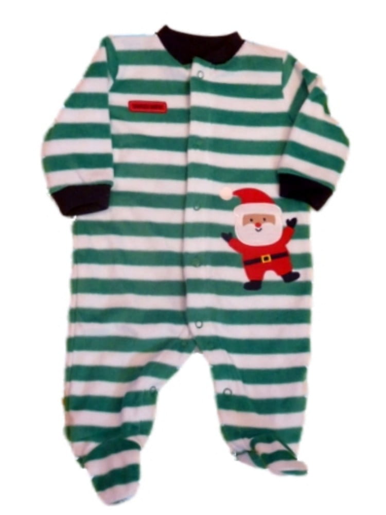 Carters Infant Boys My First Christmas Holiday Zoo Sleeper Sleep & Play 0-3m 