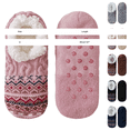 thumbnail image 3 of Goodw7 Women Winter Slipper Socks, Thick Fleece Lined Non Slip Floor Socks with Grippers, Soft Warm Knit Home Socks for Ladies Indoor Lounging Bedroom Living Room Travel, 3 of 6