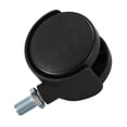 thumbnail image 3 of Plastic Swivel Caster 8mm Screw Stem 1.5-Inch Dia Wheel 8 Pcs Black, 3 of 8