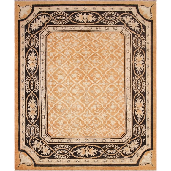 Noori Rug Peshawar Golnar Rust/Black Rug (8'2 x 9'9)