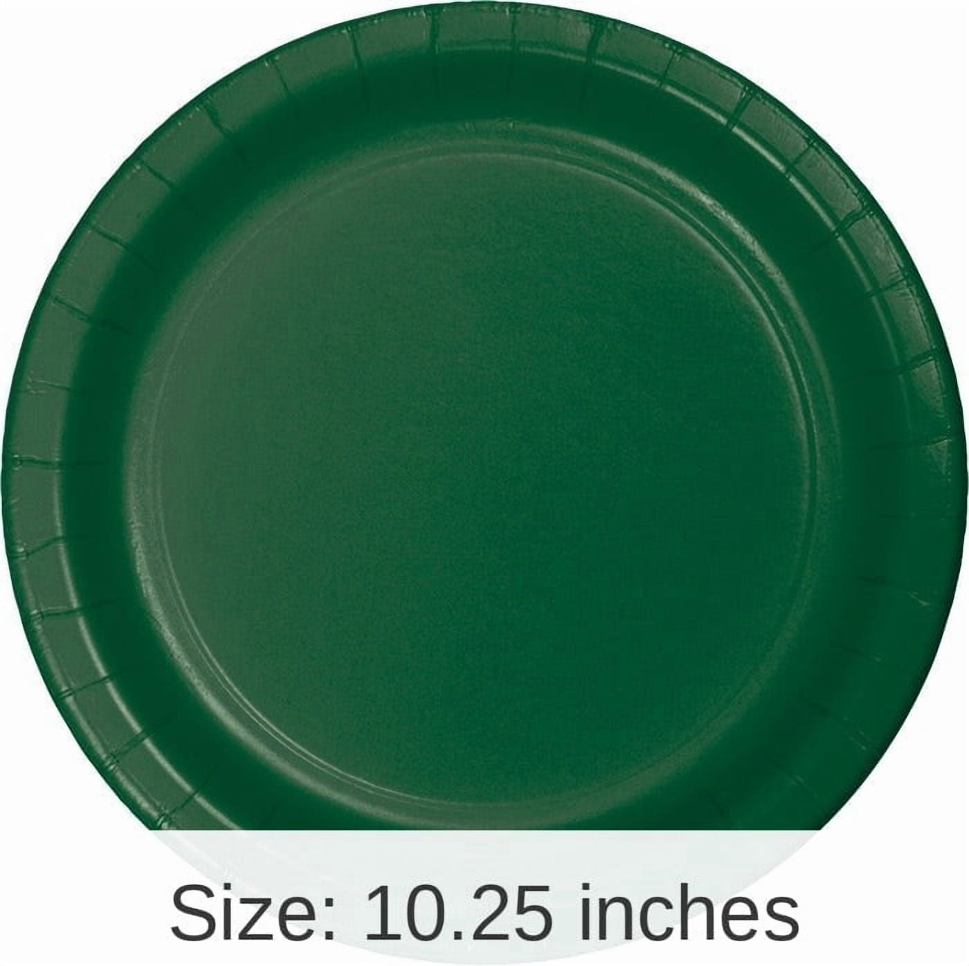240/Case Bulk Hunter Green Sturdy Style Paper Banquet Plates 10.25 inch