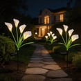 thumbnail image 4 of Artificial Solar Light Ground Stake Fake Flower For Garden Outdoor Faux With LED Lamp Waterproof Yard Decoration For Patio, 4 of 6