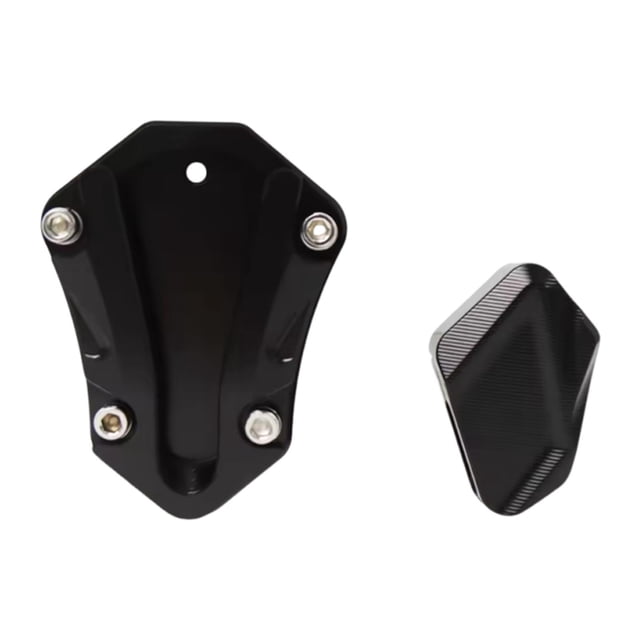 Placa extensora de almohadilla para pata de cabra de motocicleta, accesorio de extensión, alfombrilla para soporte de pata de cabra Negro