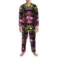 thumbnail image 3 of Gaeub Monstrous Cartoon Characters Mens Pajamas Set Mens Sleepwear with Long Sleeve Top & Bottoms PJs-Small, 3 of 7