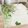 thumbnail image 1 of Nature Decorative Rug, Autumn Maple Leaves Branches in Fall Earthen Tones Faded Woodland Art Print, Quality Carpet for Bedroom Dorm and Living Room, 6 Sizes, Apple Green, by Ambesonne, 1 of 4
