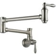 thumbnail image 1 of Delta Victorian Pot Filler Wall Mounted Faucet, Stainless Steel | 1177LF-SS, 1 of 5