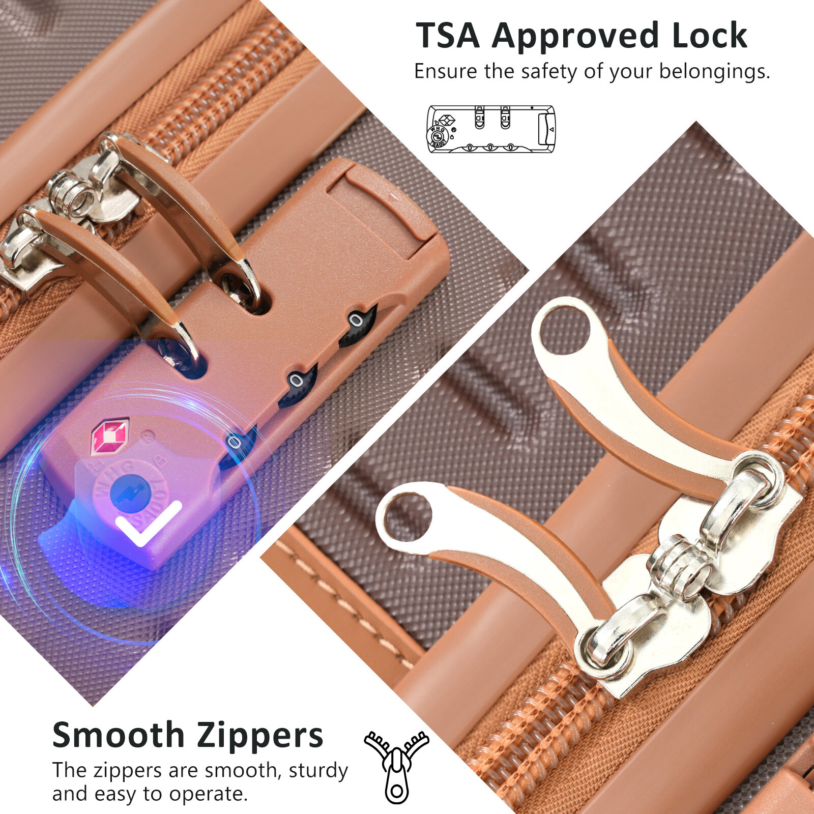Hard Shell Luggage Hardshell Luggage Set with TSA Lock, 360° Spinner Wheels, Lightweight Durable Travel Suitcases for Women/Men Carry-On & Check-In,Carry On Hard Shell Luggage