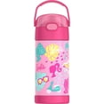 thumbnail image 1 of Bouteille isolée à pression de 12 Oz avec paille Funtainer de Thermos, Barbie, 1 of 7