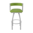 thumbnail image 5 of 861 Artemis 36" Swivel Bar Stool with Anodized Nickel Finish and Canter Kiwi Green Seat and Back, 5 of 5